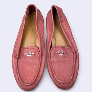 Coach Pink Leather Loafers Womens Size 7.5